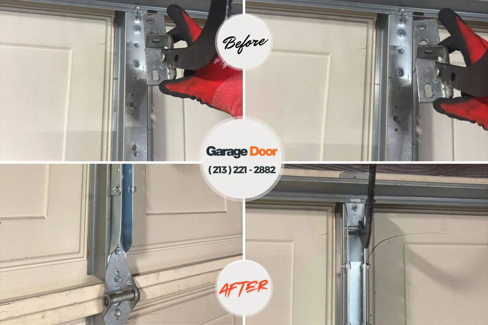 Before and after: garage door repair Pitman, NJ